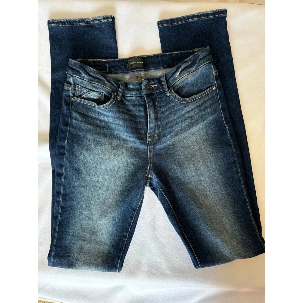 Buckle Black Mens Straight Leg 53 Jeans Dark Wash Denim 30x36 Slim Fit Casual